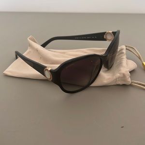 Bulgari women’s sunglasses black.  Best for narrow head/face